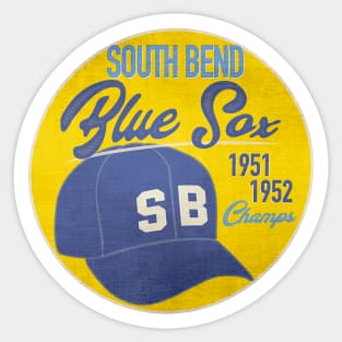 South Bend Blue Sox • AAGPBL Hat Sticker